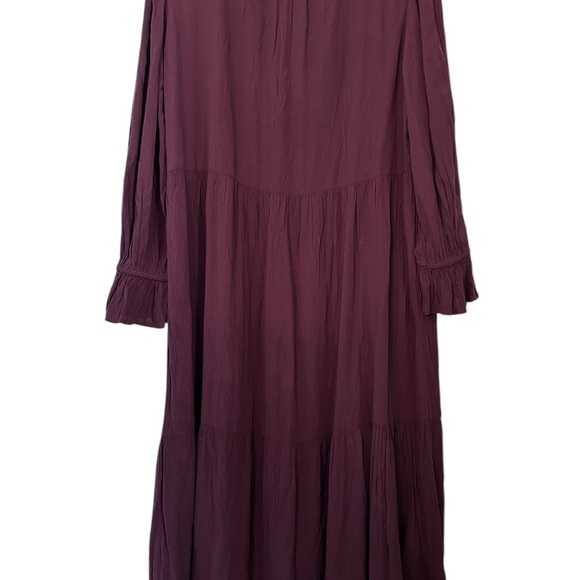 🌴 Knox Rose NWT Embroidered Midi Dress Purple - Pockets - Picture 4 of 6